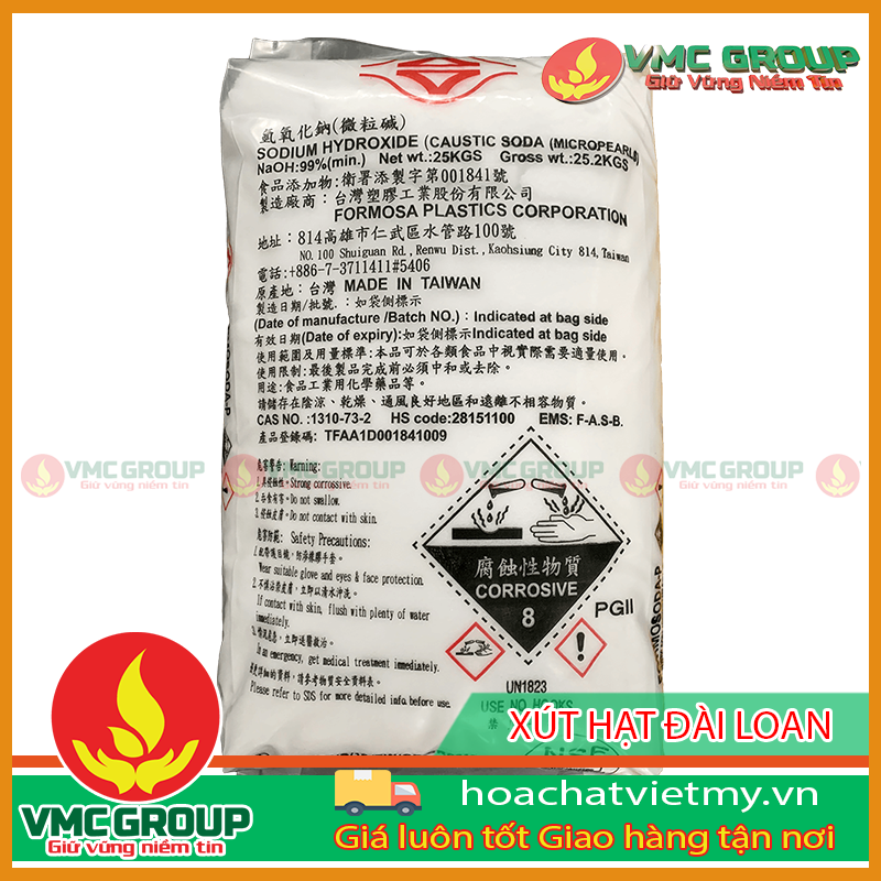 xút hạt đài loan