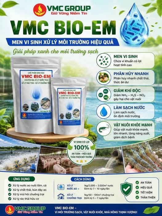 Chế Phẩm Sinh Học VMC BIO-EM | Men Vi Sinh Cải Tạo Môi Trường