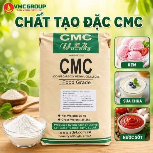Bột CMC - Sodium Carboxymethyl Cellulose - Phụ gia thực phẩm, dược phẩm, mỹ phẩm