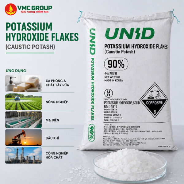 BÁN POTASSIUM HYDROXIDE KOH 90% HÀN QUỐC