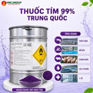 Thuốc tím 99% Trung Quốc thùng 50kg, Potassium permanganate, Kali permanganat, KMnO4, Thuốc tím, Thuốc tím Trung Quốc…