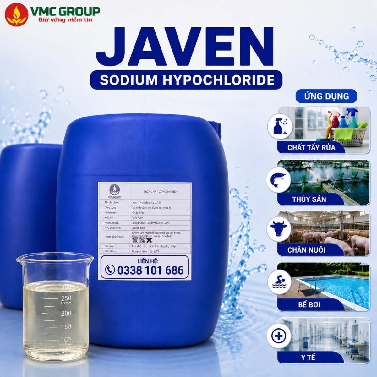 HÓA CHẤT JAVEN CÔNG NGHIỆP- NACLO ỨNG DỤNG ĐA DẠNG
