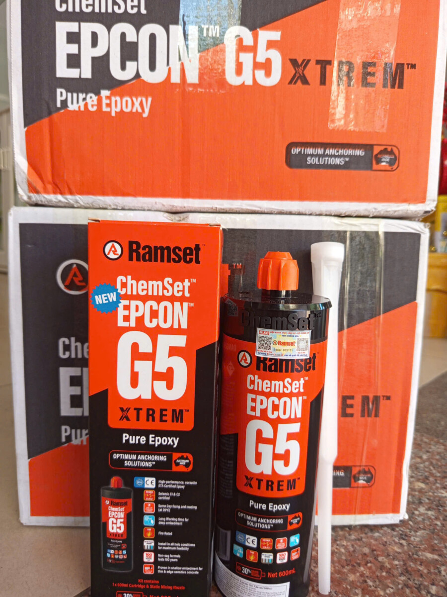 Ramset Epcon G5 Pro – Keo Epoxy cấy thép Mỹ siêu bền | Phân phối VMCGROUP HUẾ